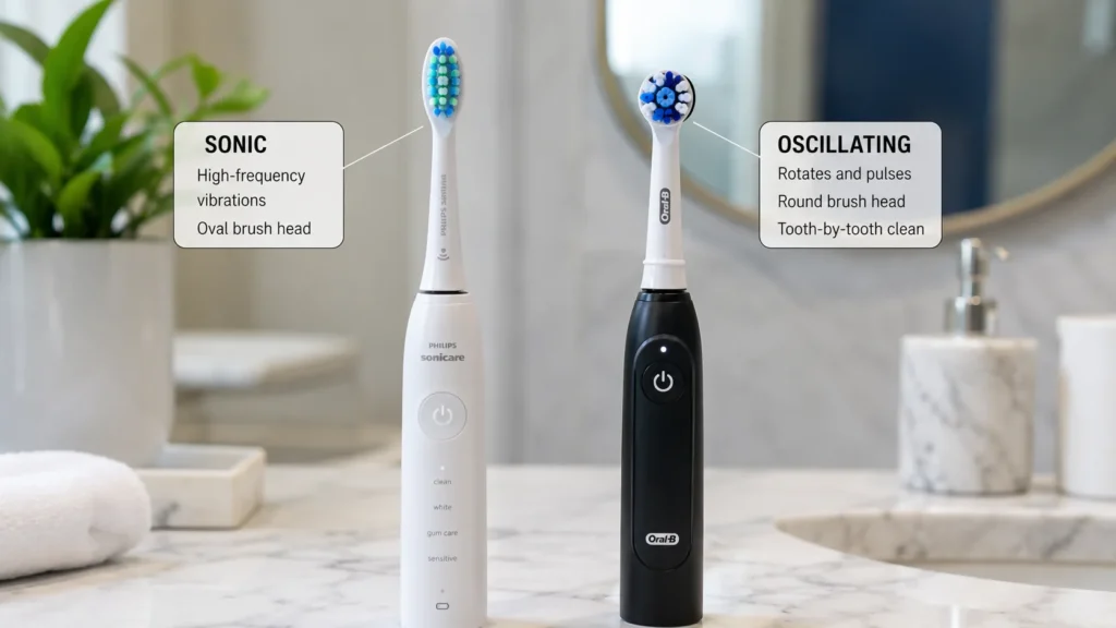 sonic vs oscillating electric toothbrush